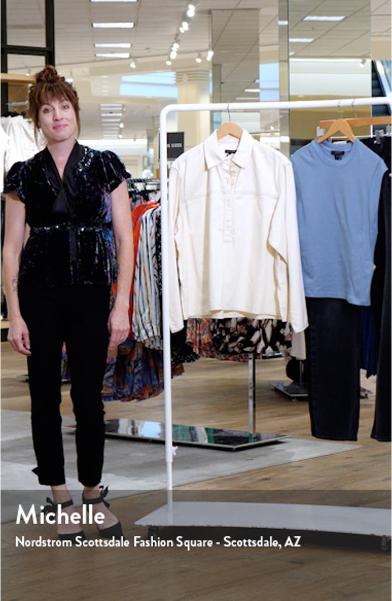 Emily Lightweight Denim Popover Shirt, sales video thumbnail