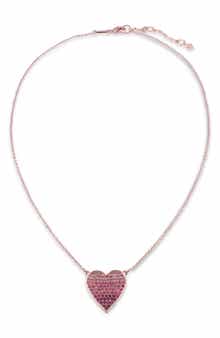 Covet Ombré Pavé CZ Heart Pendant Necklace