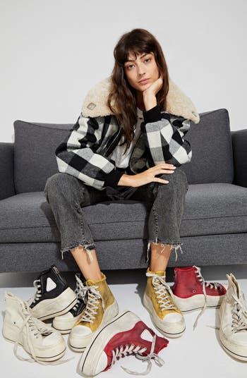 【R13】HIGH TOP SNEAKER サイズ9 26cm COURTNEY PLATFORM HIGH TOP SNEAKER - ECRU – R13