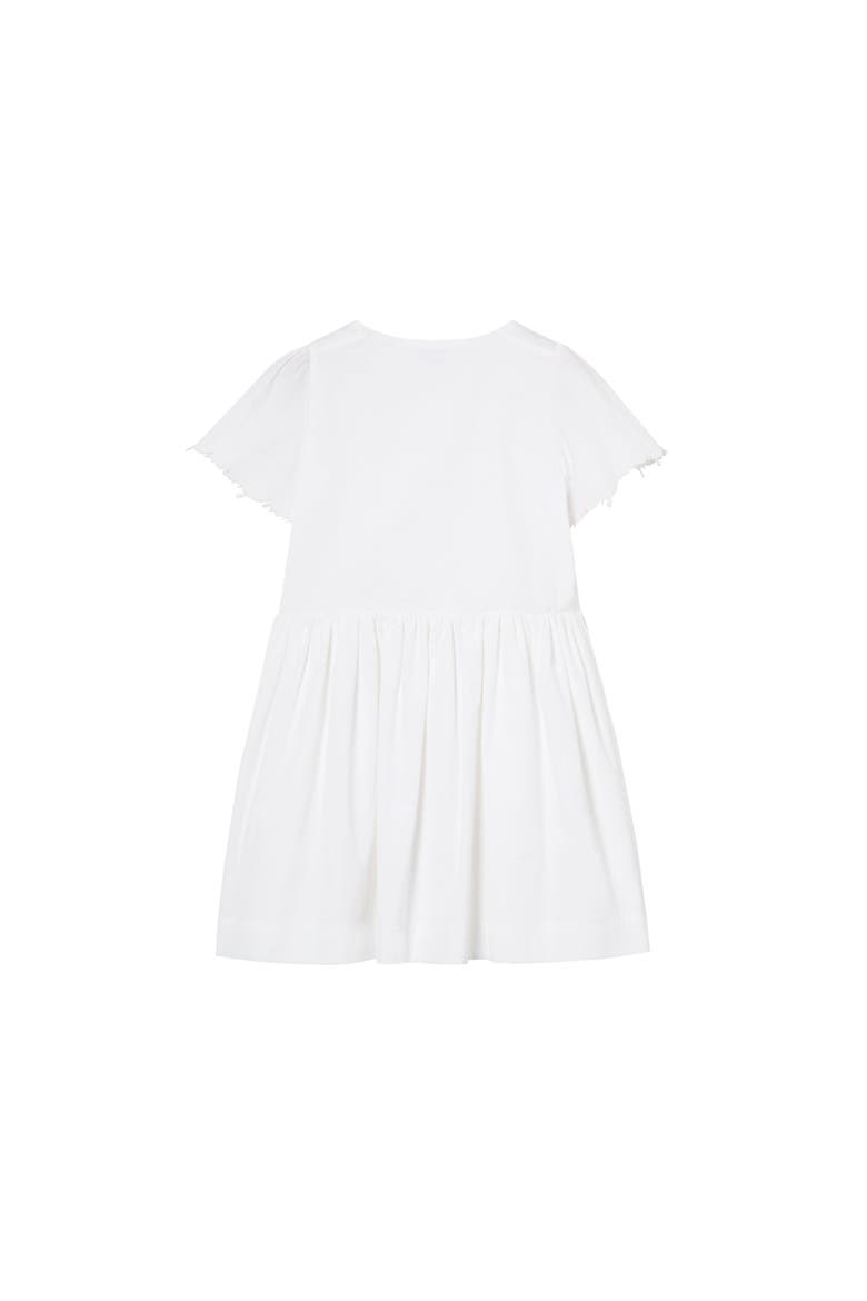 Logo Stretch Cotton Dress, Alternate, color, White