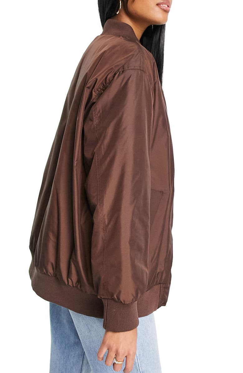 ASOS DESIGN Relaxed Bomber Jacket, Alternate, color,