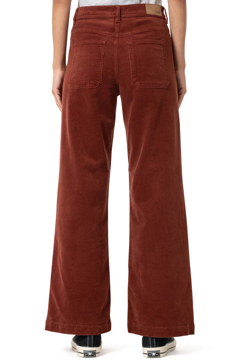 Paloma Marine Patch Pocket High Waist Wide Leg Corduroy Pants, Alternate, color, ANDORRA CORD