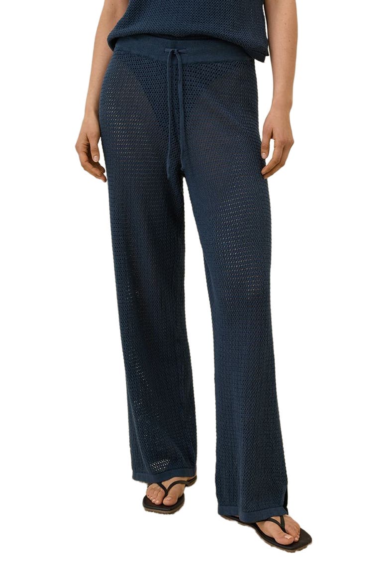 Beachside Linen Pant Made with Organic Cotton, Alternate, color, French Navy