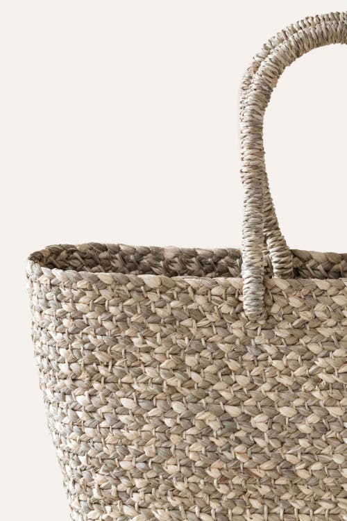Shop Indego Africa Braided Raffia Tote Sage And Natural In Green And Natural