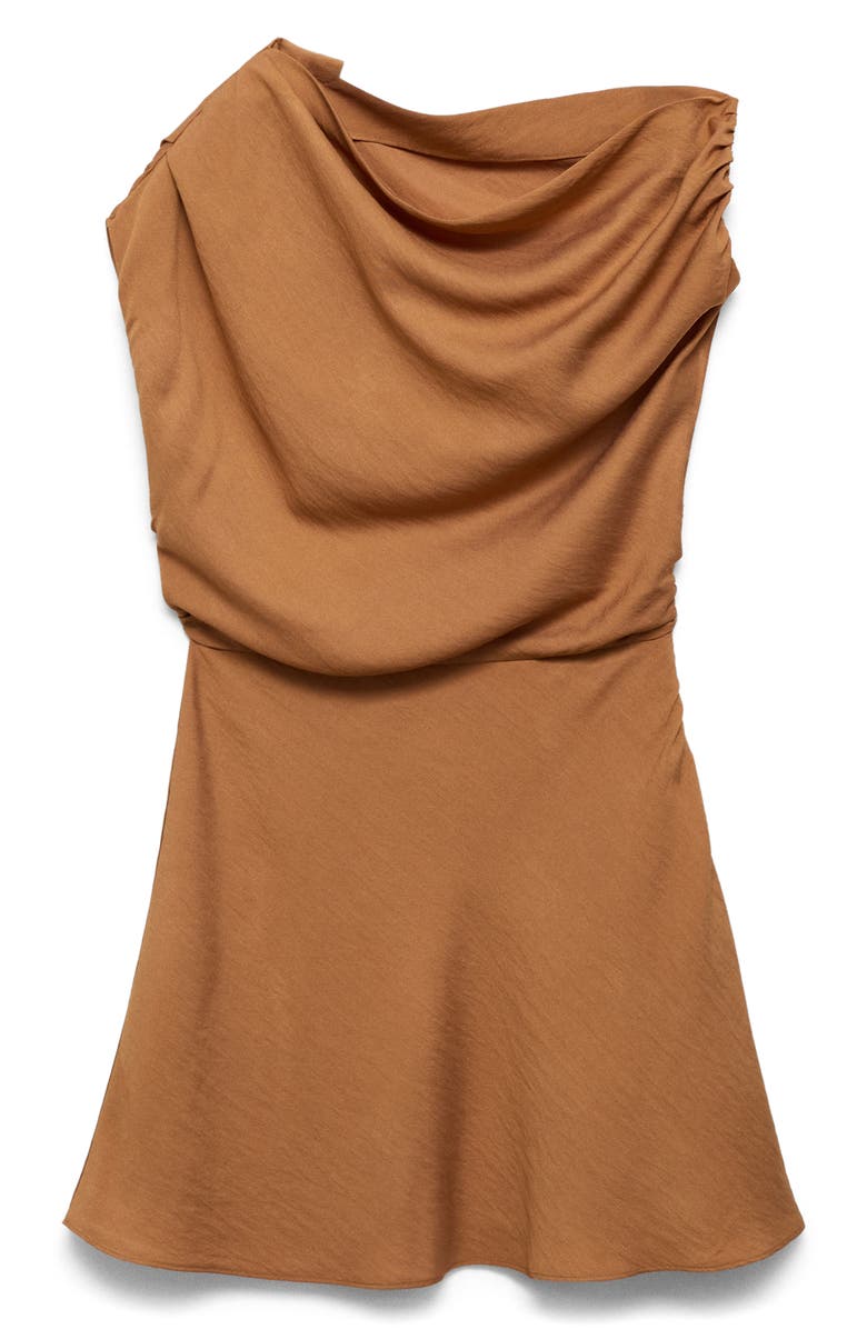 MANGO Asymmetric Drape Dress, Alternate, color, 