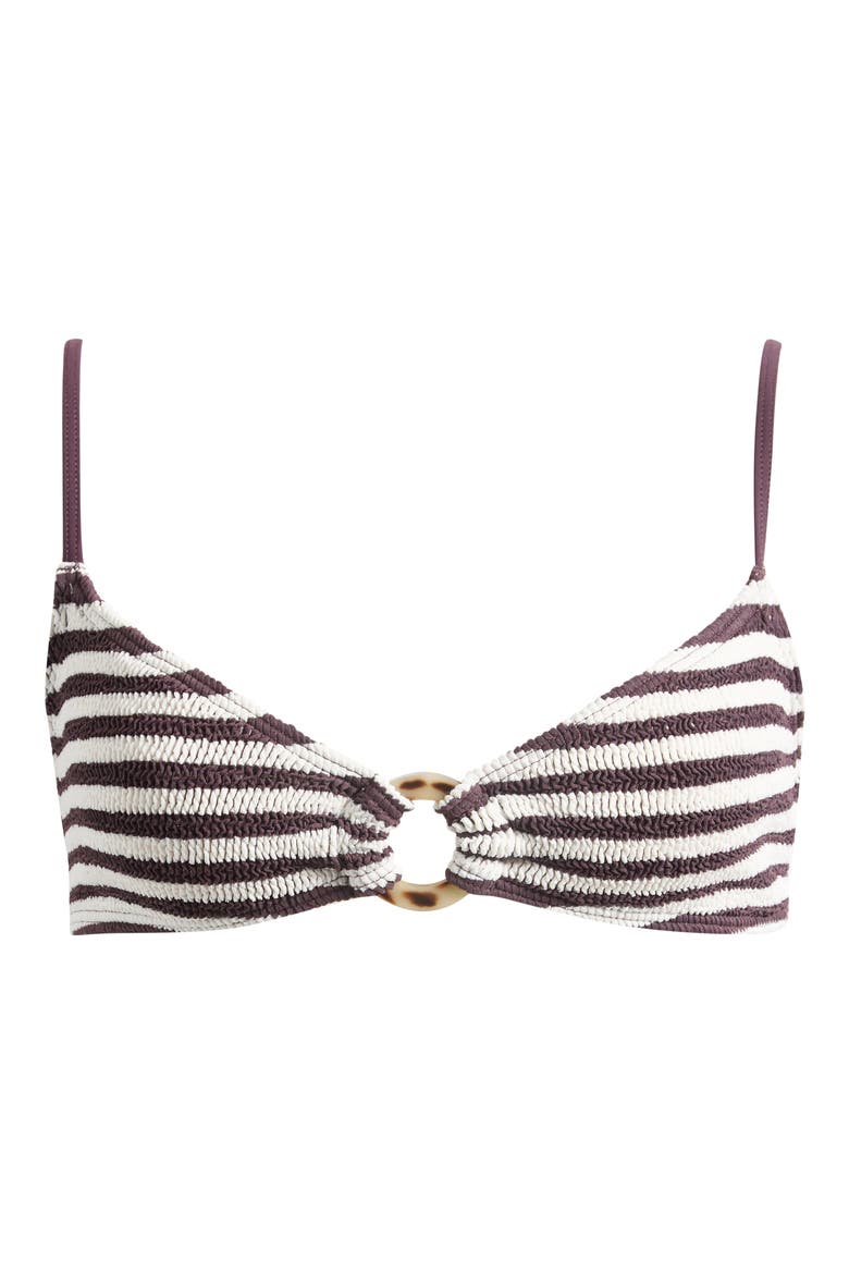 Lissio Stripe Bikini Top, Main, color, SABLE DOT STRIPE