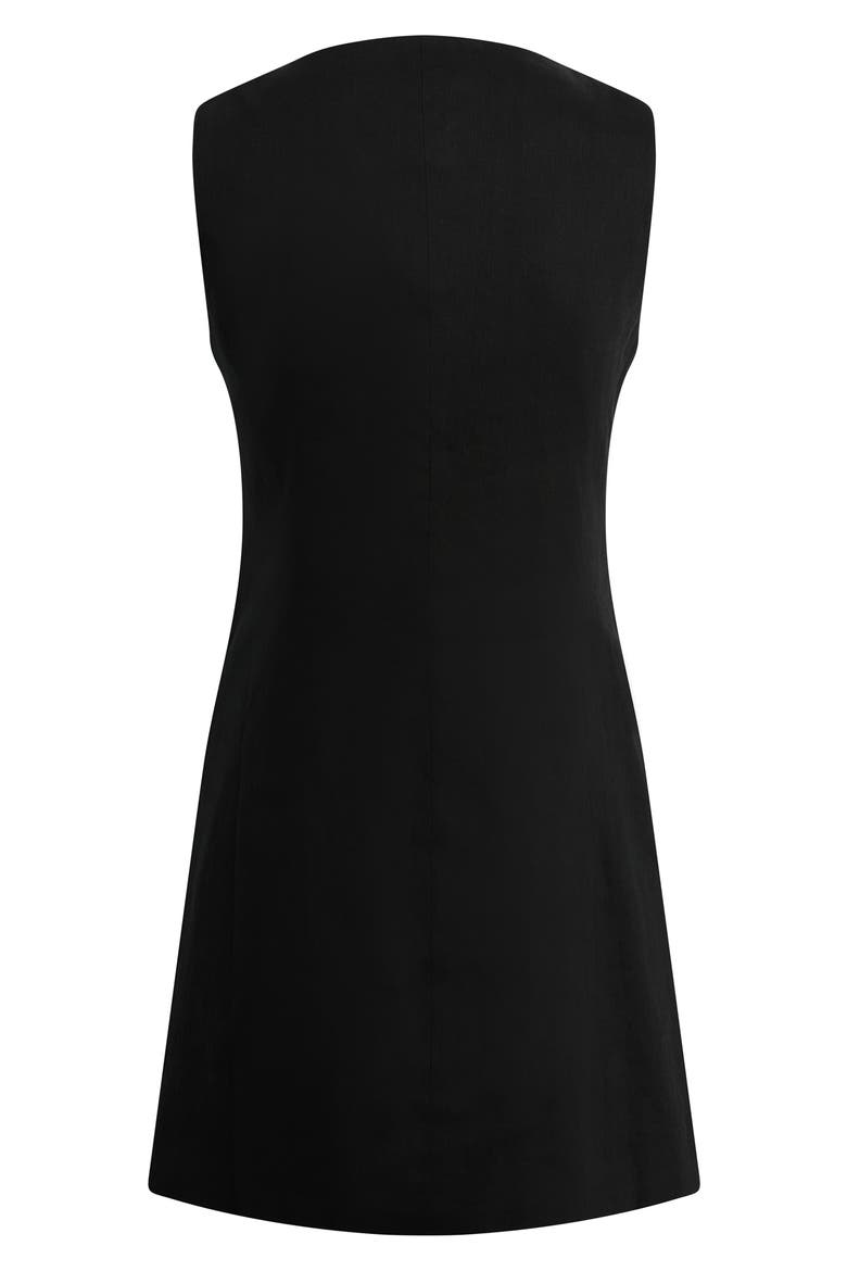The Cece Sleeveless Linen Blend Minidress, Alternate, color, BLACK