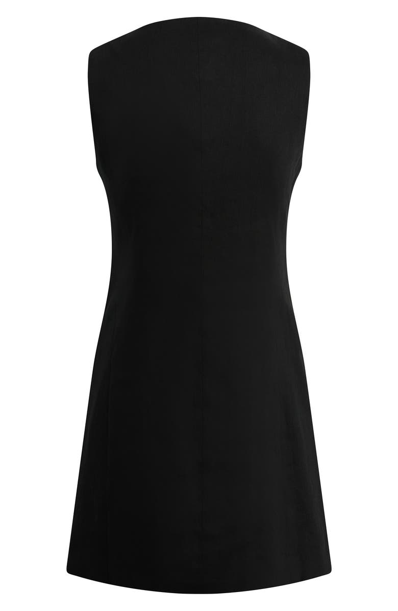 Favorite Daughter The Cece Sleeveless Linen Blend Minidress, Alternate, color, Black