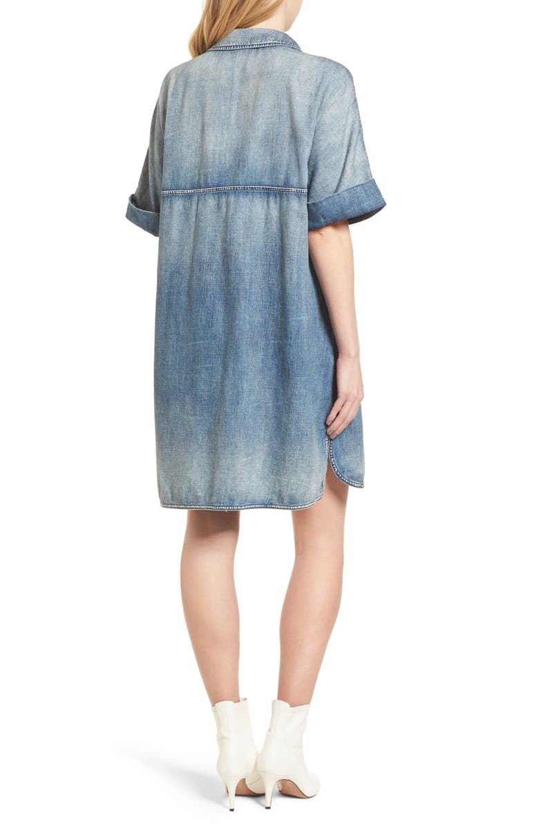 AG Amanda Denim Shift Dress, Alternate, color, Pebble Shore