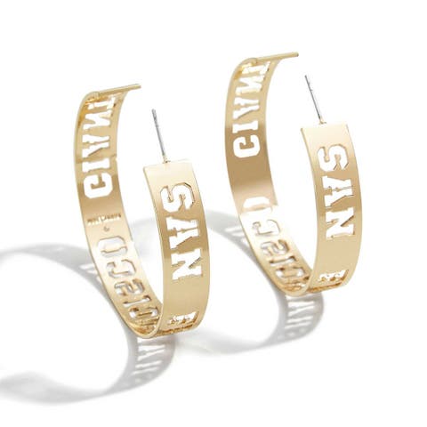 x Baublebar San Francisco Giants Large Cutout Hoop Earrings
