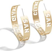 WEAR by Erin Andrews x Baublebar San Francisco Giants Large Cutout Hoop Earrings
