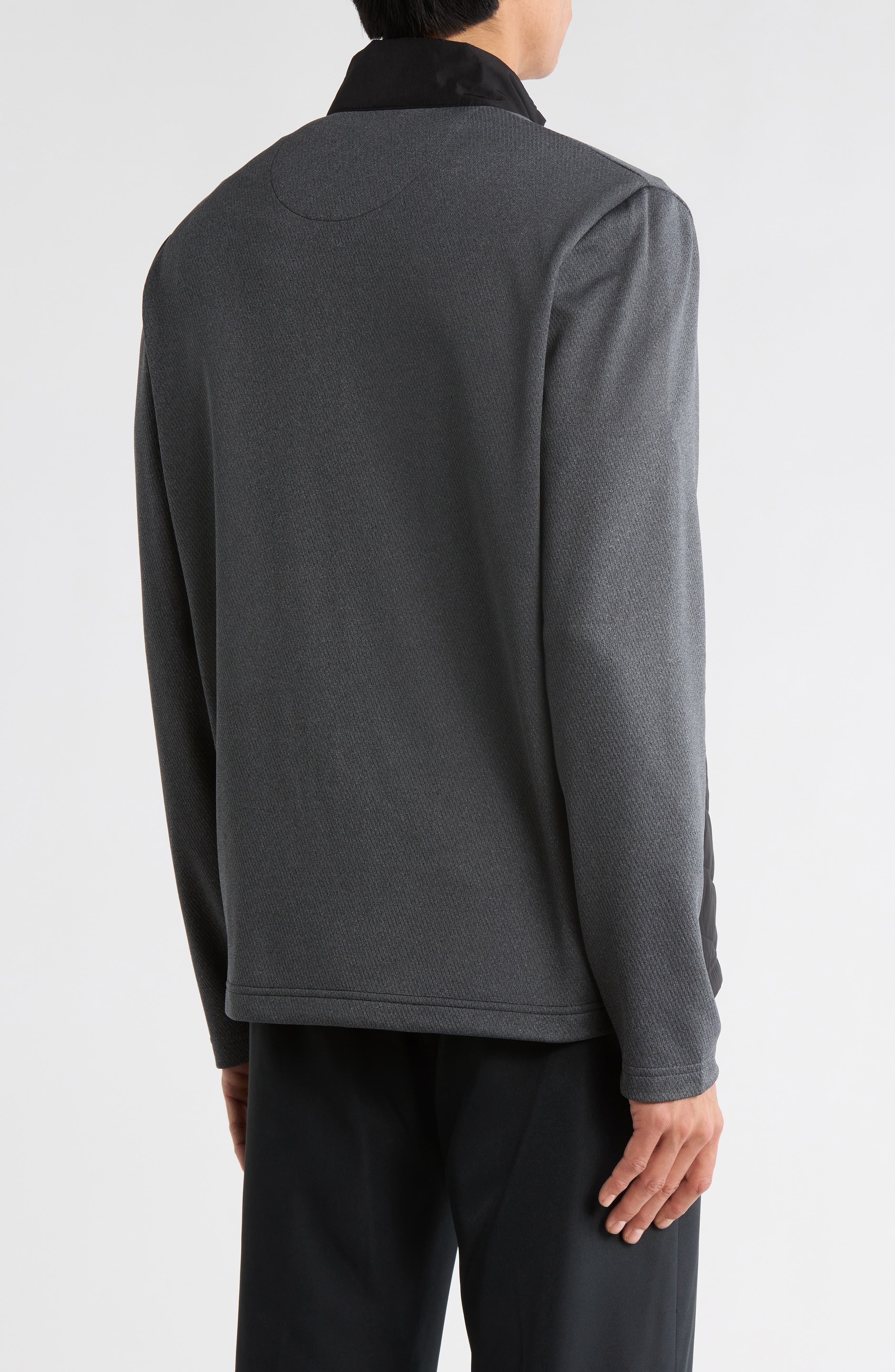 Full Zip Mixed Media Golf Jacket - image 2