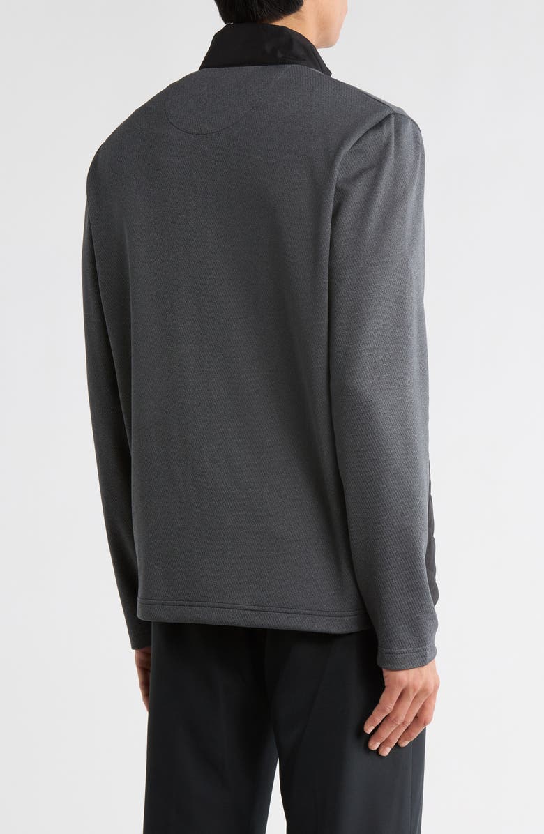 Callaway Full Zip Mixed Media Golf Jacket, Alternate, color, Black Heather