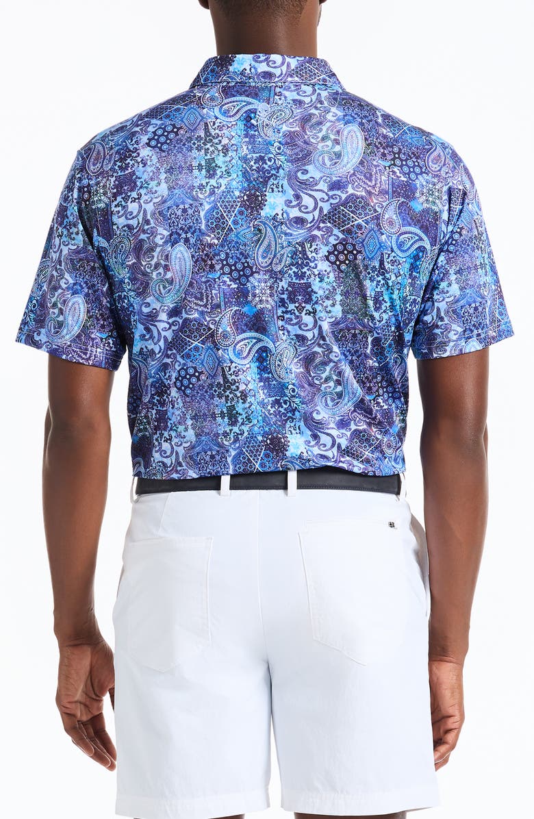 Robert Graham Brettman Short Sleeve Performance Polo, Alternate, color, Blue