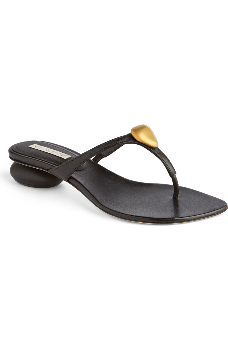 Neil J. Rodgers Pebble Sandal, Alternate, color, Black Nappa