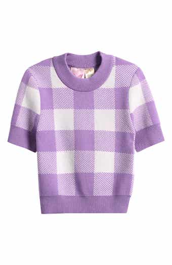 Cotton Emporium Kids' Check Short Sleeve Lightweight Sweater