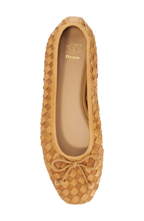 Dune London Heat Leather Ballet Flat In Brown