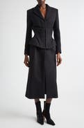 McQueen Long Cashmere & Wool Corset Coat