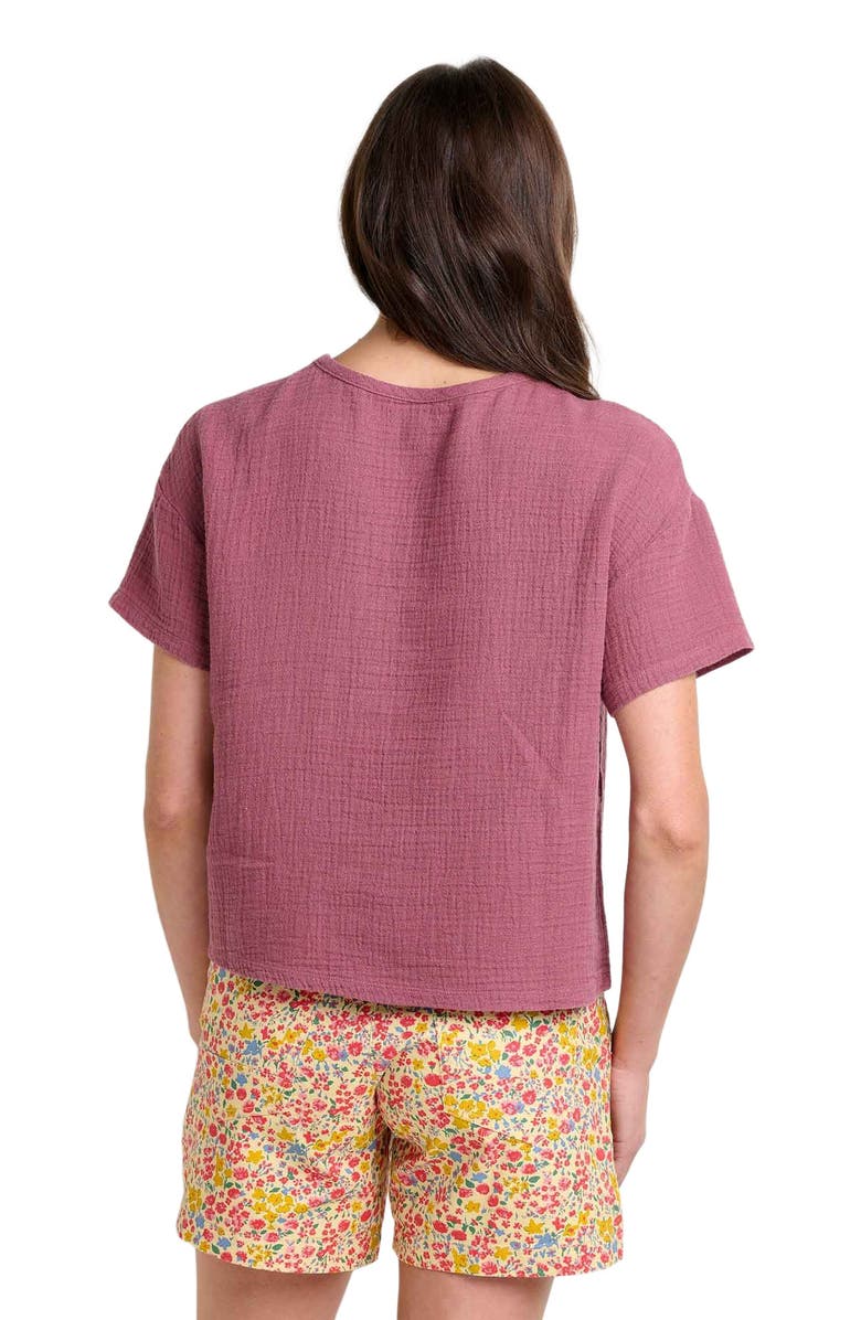 Toad & Co Tate Double Weave Short Sleeve Shirt, Alternate, color, Wild Ginger