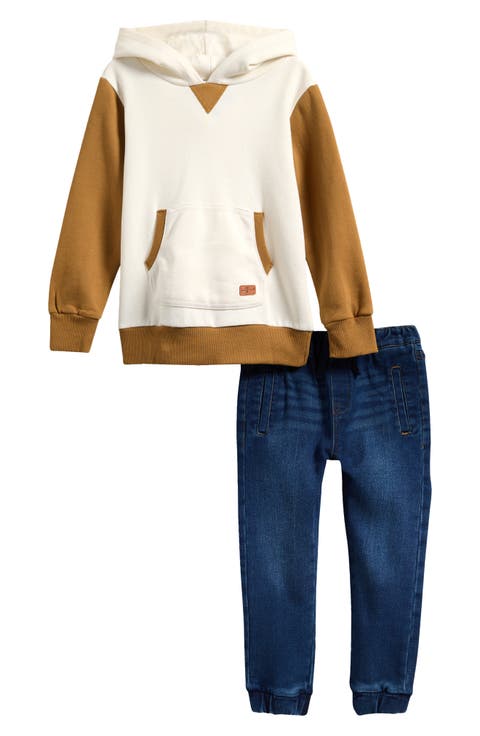 Kids' Hoodie & Denim Joggers Set (Little Kid)