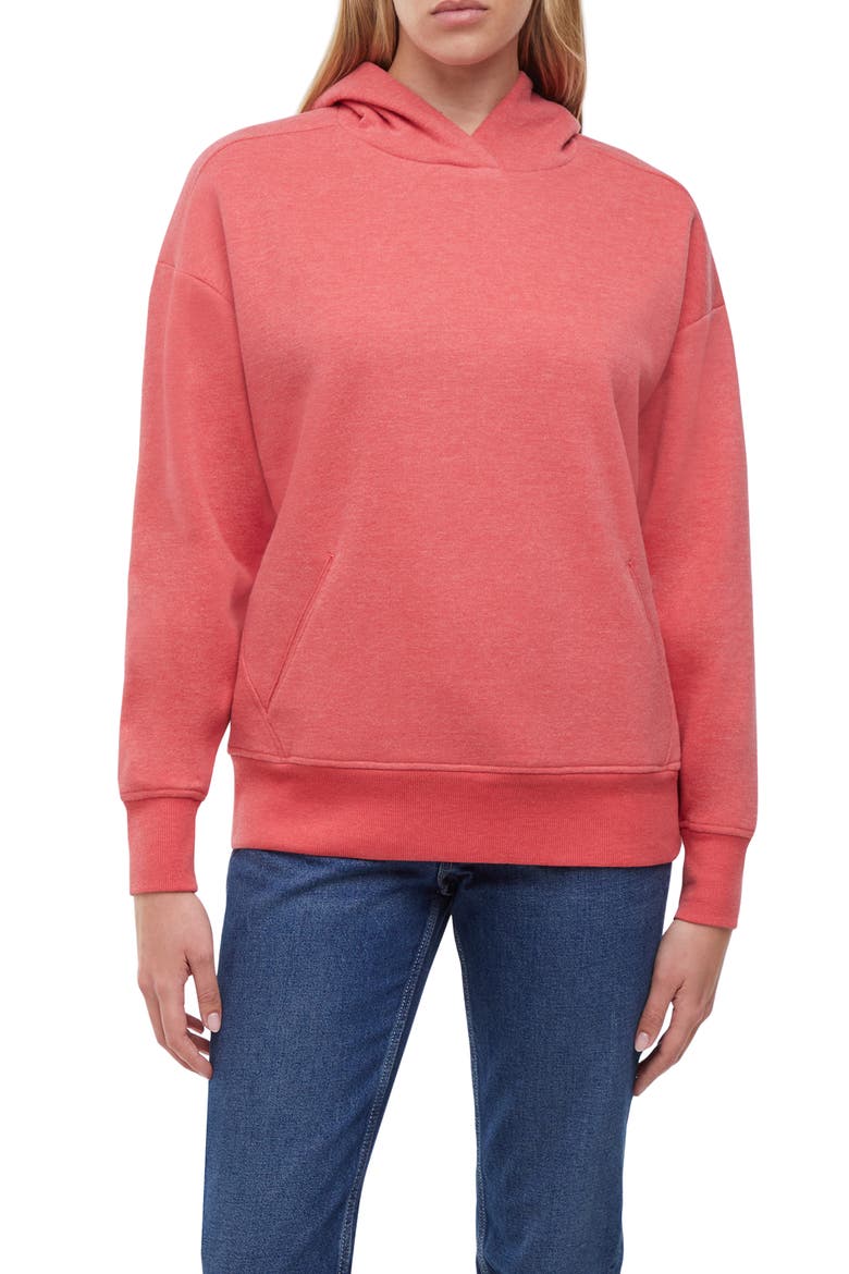 Andie Oversize Fleece Hoodie, Main, color, HEATHER CHRYSANTHEMUM