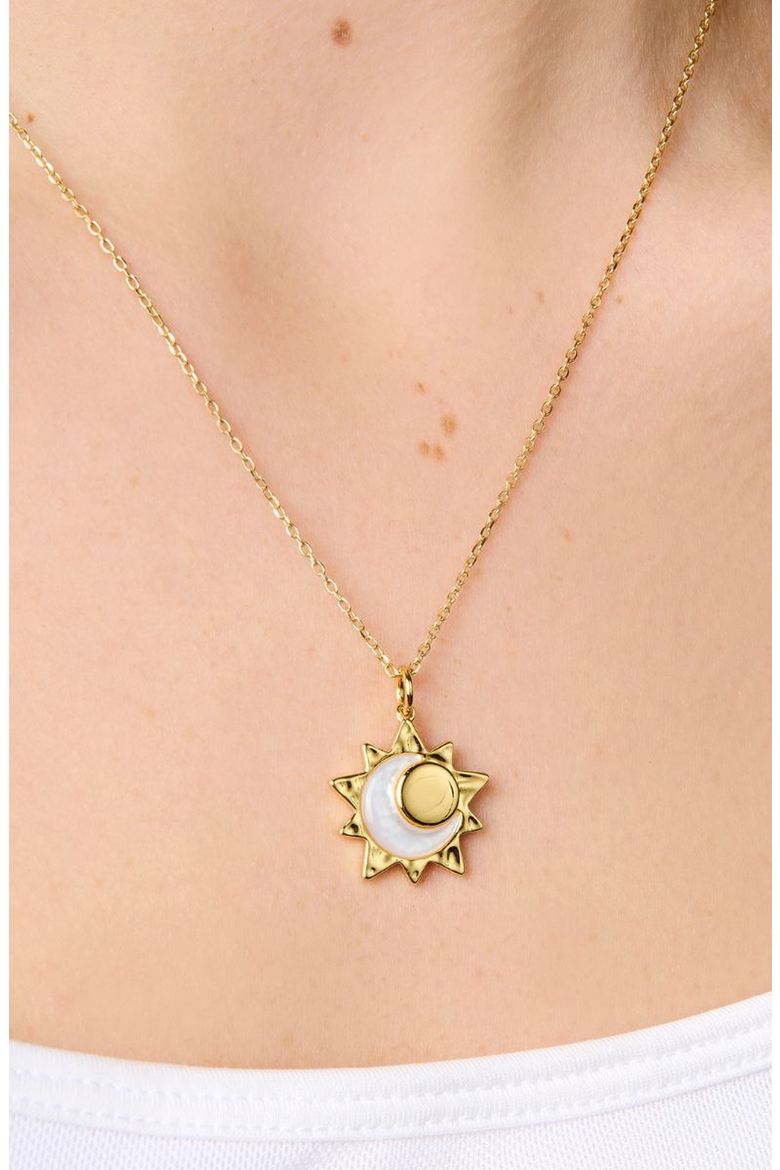 Eclipse Charm Necklace, Alternate, color, Mother Of Pearl