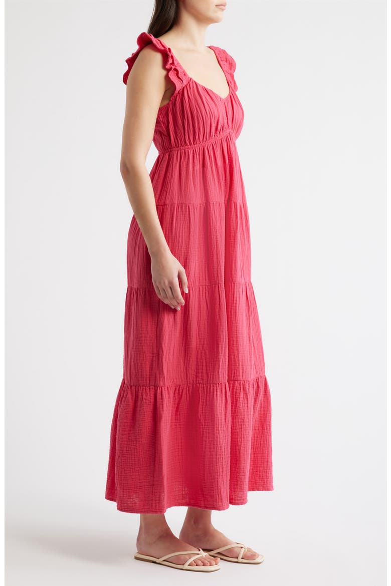Empire Waist Maxi Dress, Alternate, color, BRIGHT ROSE