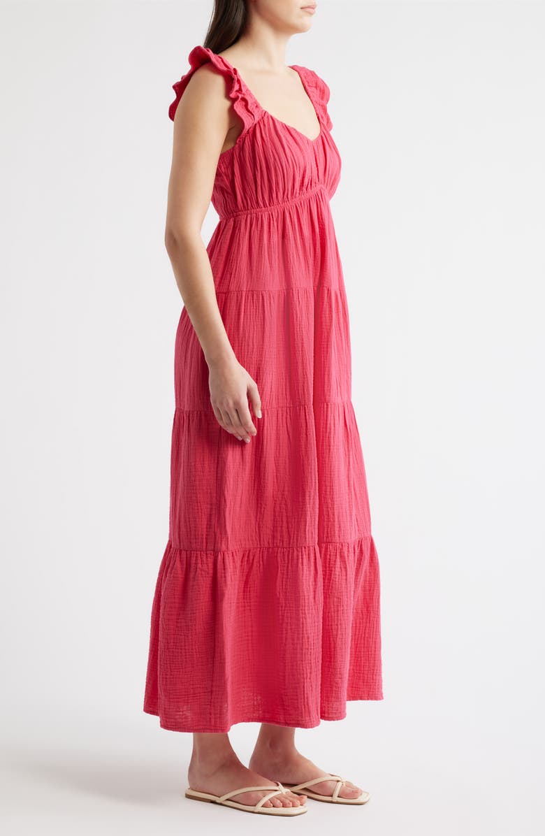 CITY BLUES Empire Waist Maxi Dress, Alternate, color, Bright Rose