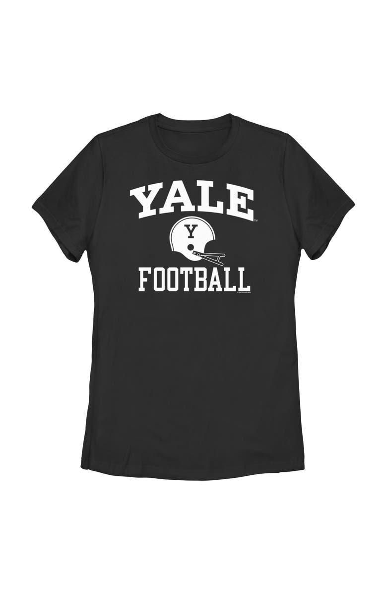 Yale University Women's Yale University Football Helmet Logo Graphic T-Shirt, Main, color, Black