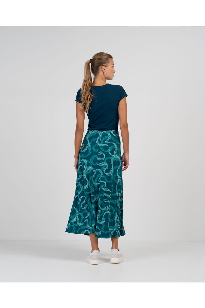 Lena Print Maxi Skirt, Alternate, color, Grey Teal Lena