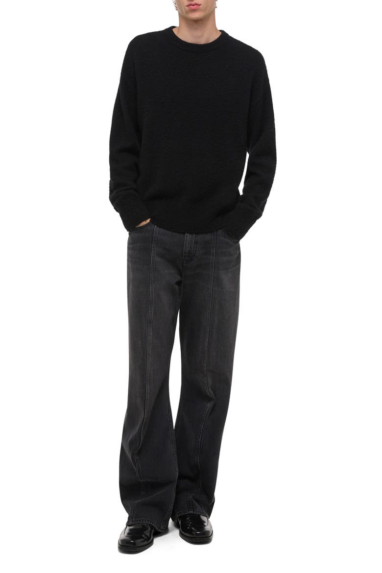 Brushed Wool & Cashmere Sweater, Alternate, color, BLACK
