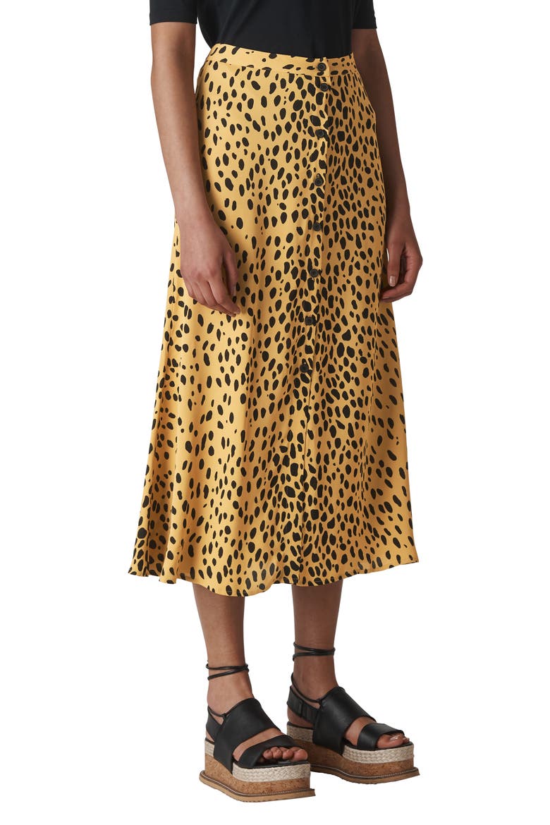 Pebble Print Skirt, Main, color, CREAM/ MULTI