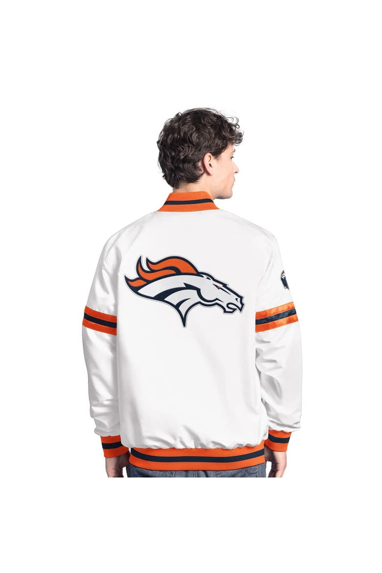 Men's Starter  White Denver Broncos Scout Full-Snap Varsity Jacket, Alternate, color, White