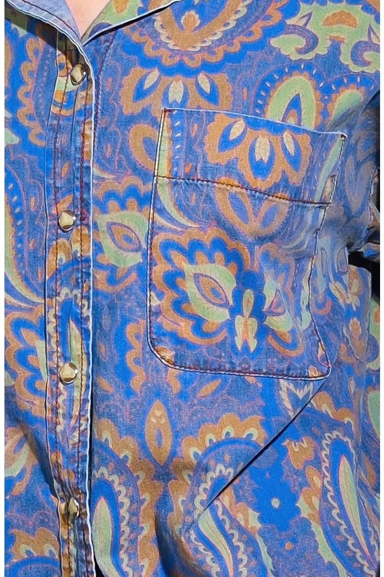 Paisley Long Sleeve Chambray Shirt, Alternate, color, CHAMBRAY