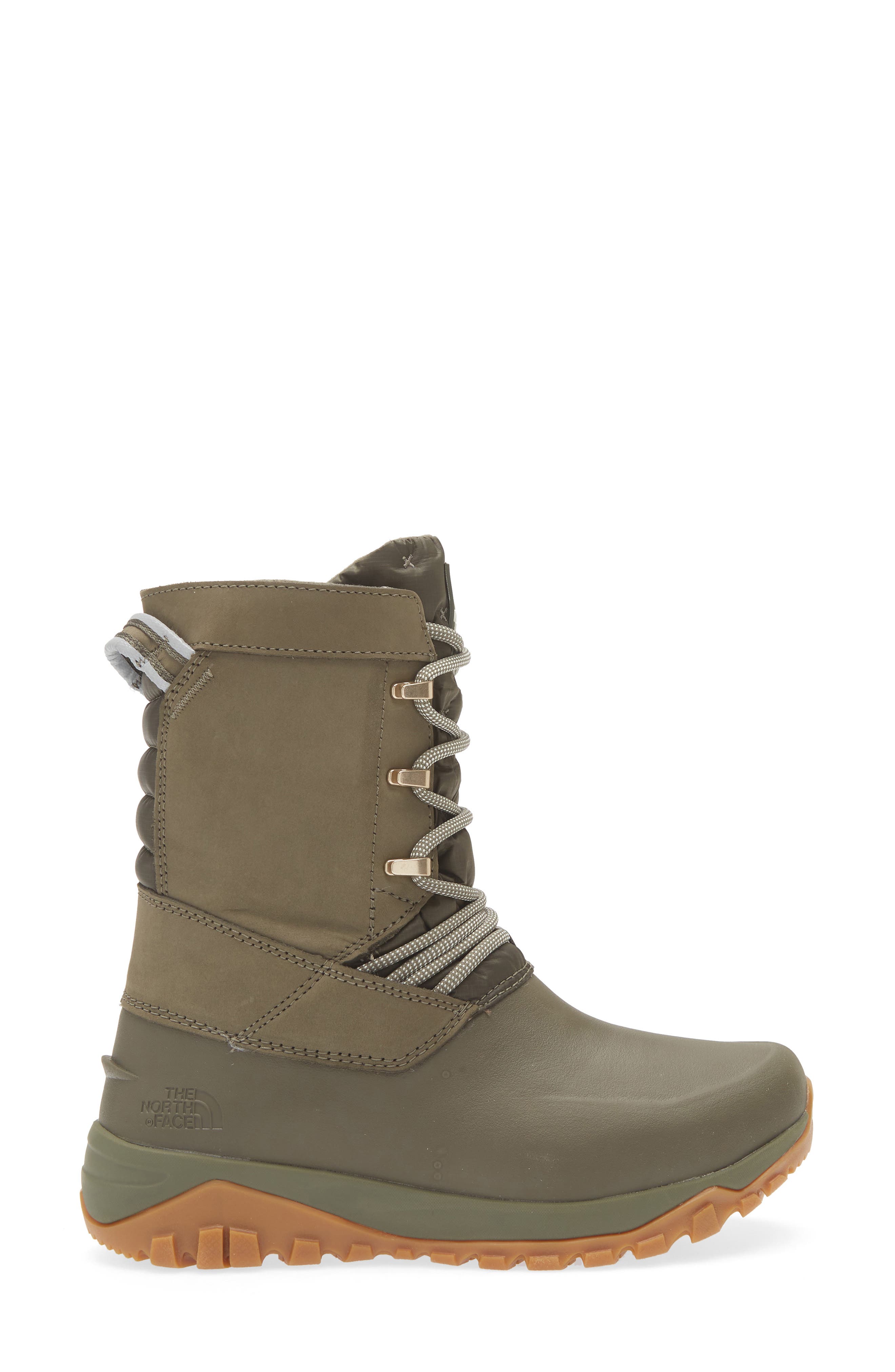 The North Face Yukiona Waterproof Winter Boot, Alternate, color, New Taupe Green/ White