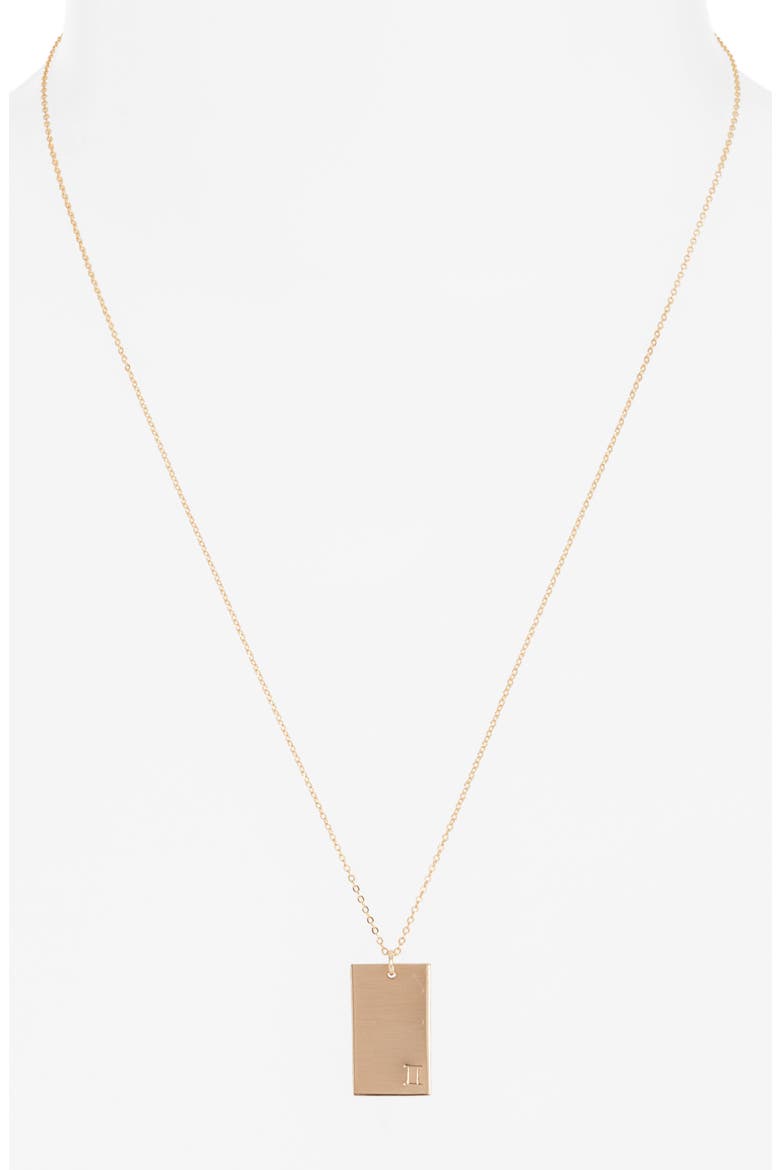 Goldie Zodiac Pendant Necklace, Alternate, color, GOLD / GEMINI