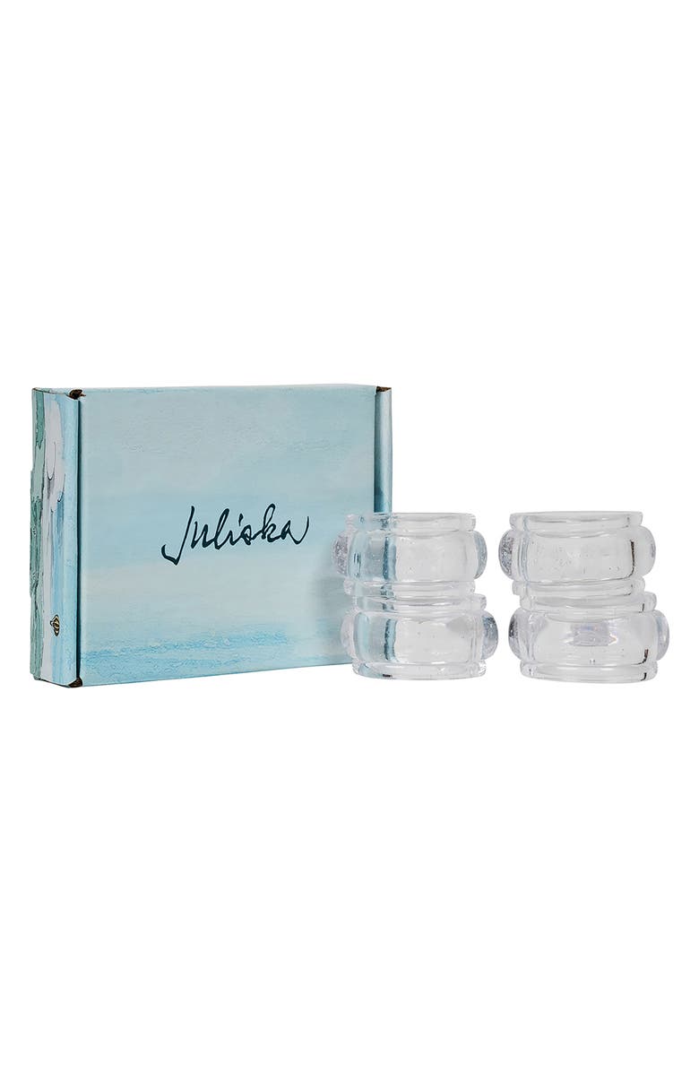 Juliska Provence Set of 4 Napkin Rings, Alternate, color, Clear
