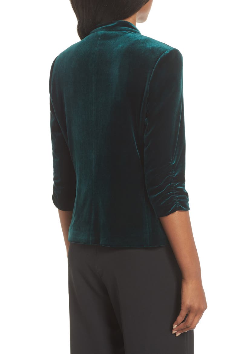 Velvet Blazer, Alternate, color, HUNTER
