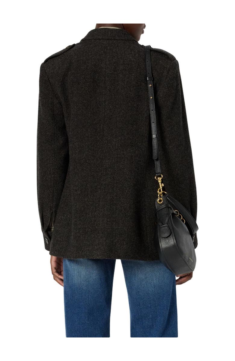 GERARD DAREL Nadira Herringbone Jacket, Alternate, color, Charcoal