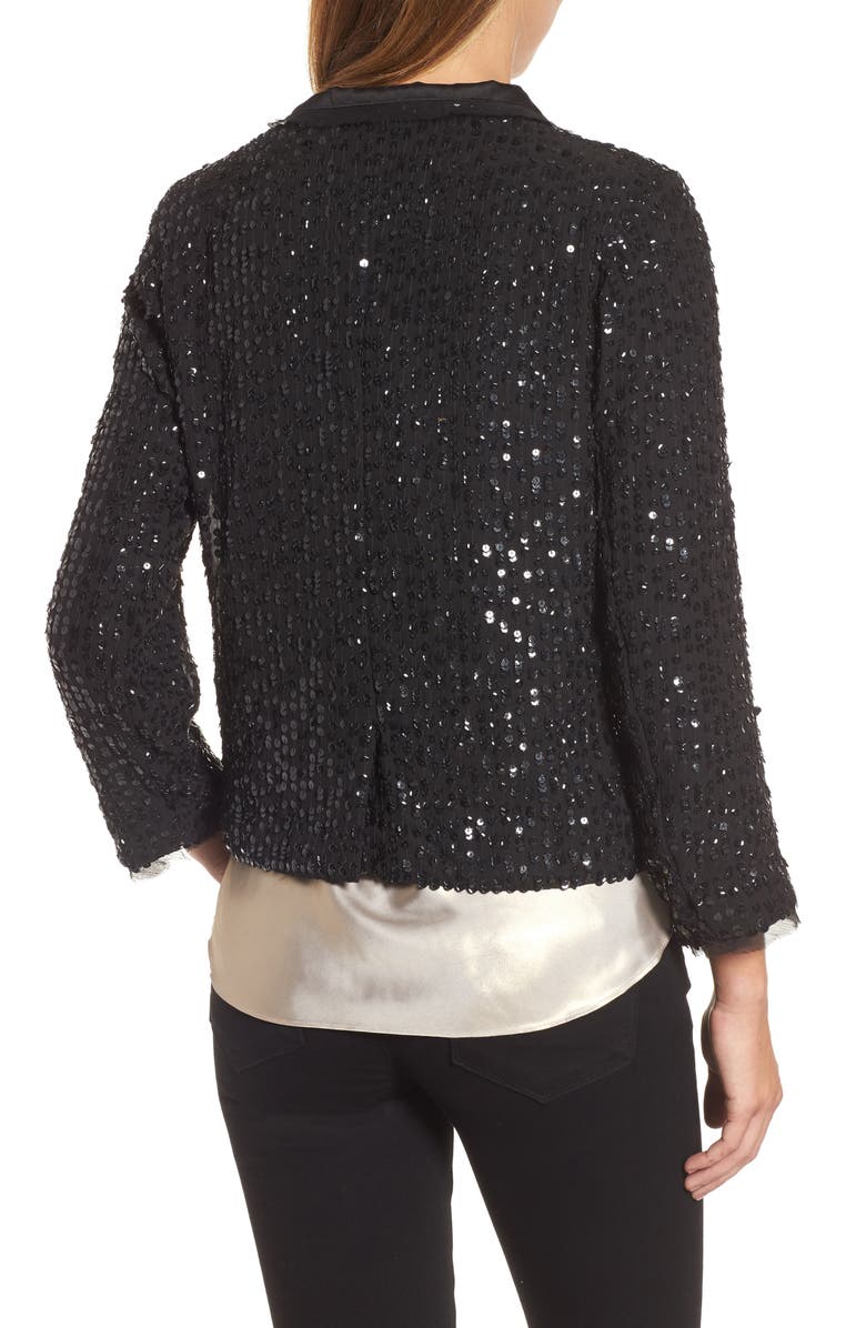 Velvet by Graham & Spencer Sequin Jacket, Alternate, color, 