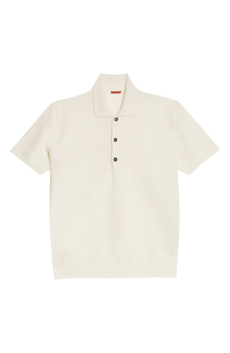 Barena Venezia Marco Knit Linen Blend Polo, Main, color, Avorio