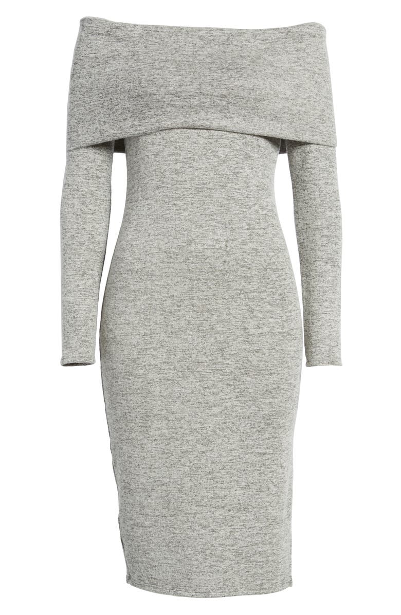 Socialite Off the Shoulder Sweater Dress, Alternate, color, 
