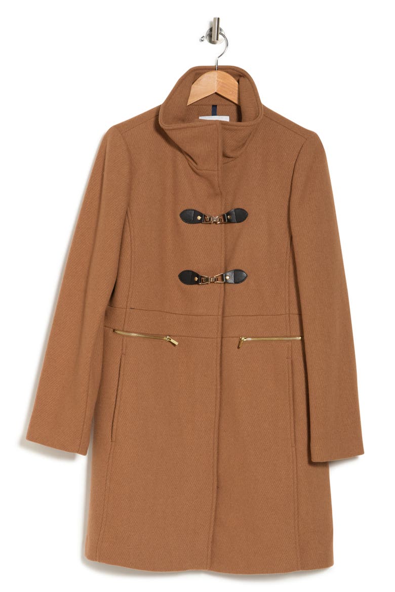 Wool Blend Twill Coat, Alternate, color, CAMEL