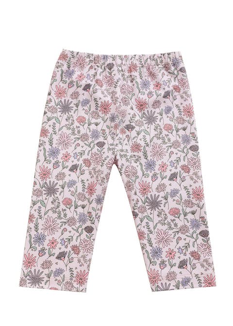Whimsical Wildflower Floral Elastic Waist Leggings