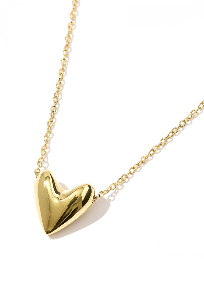 14kt Gold Vermeil Roscida Heart Necklace, Alternate, color, Yellow Toned Gold