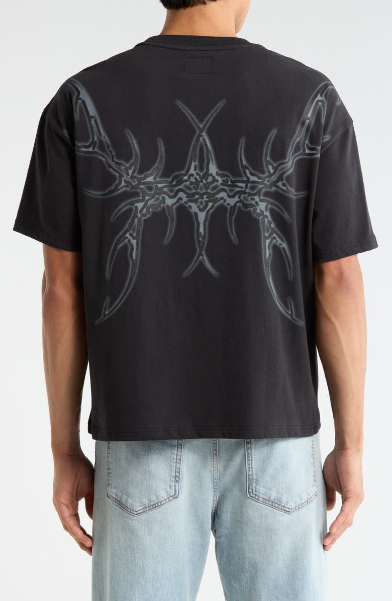 PacSun Metallic Cyber Cotton T-Shirt, Alternate, color, Black