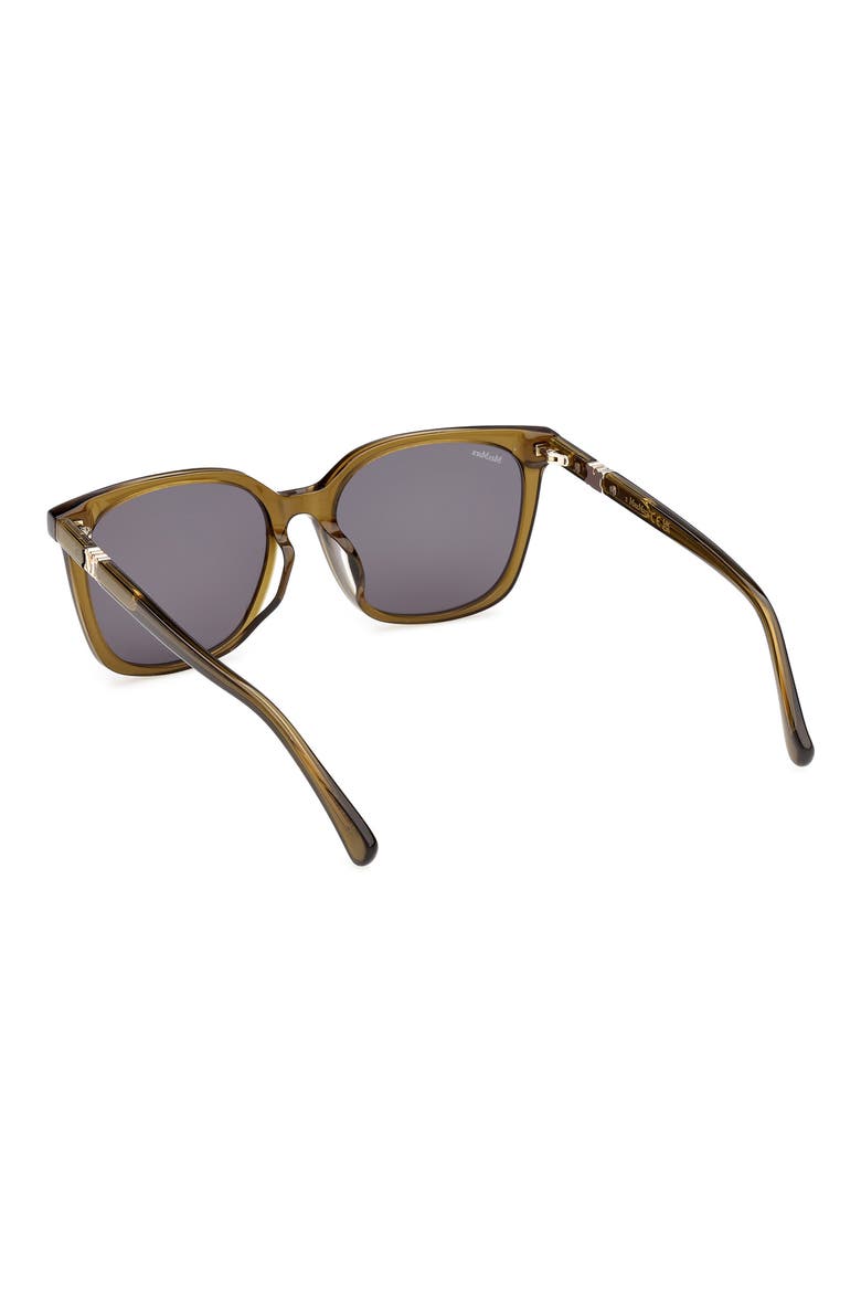 55mm Round Sunglasses, Alternate, color, SHINY LIGHT GREEN / SMOKE