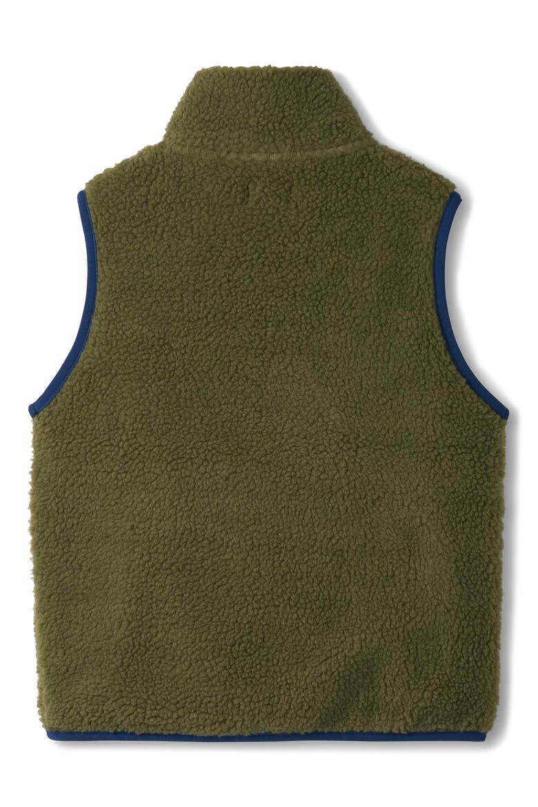 Kids' Fleece Zip Vest, Alternate, color, LODEN GREEN