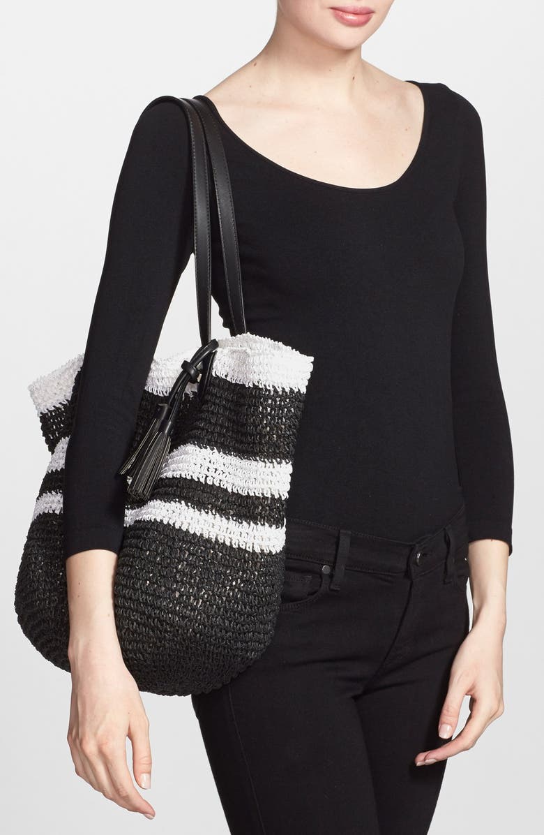 Danielle Nicole 'Caprice' Woven Straw Tote, Alternate, color,