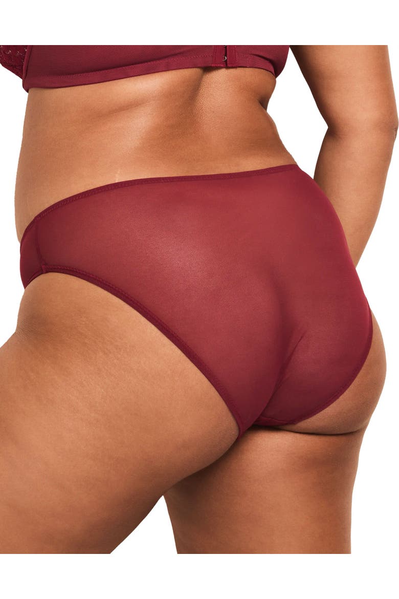 Albanne Bikini Panties, Alternate, color, Dark red